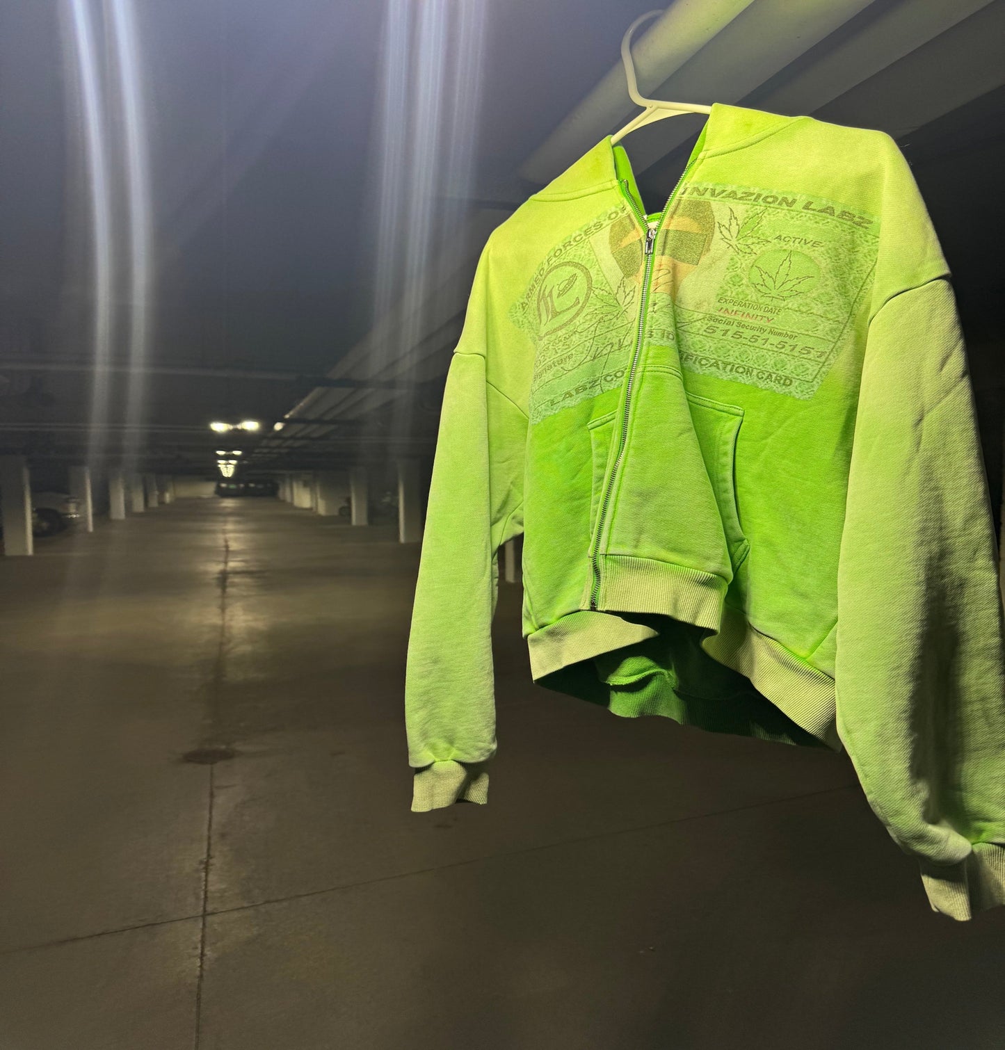 Green "Invader 1" Zip up