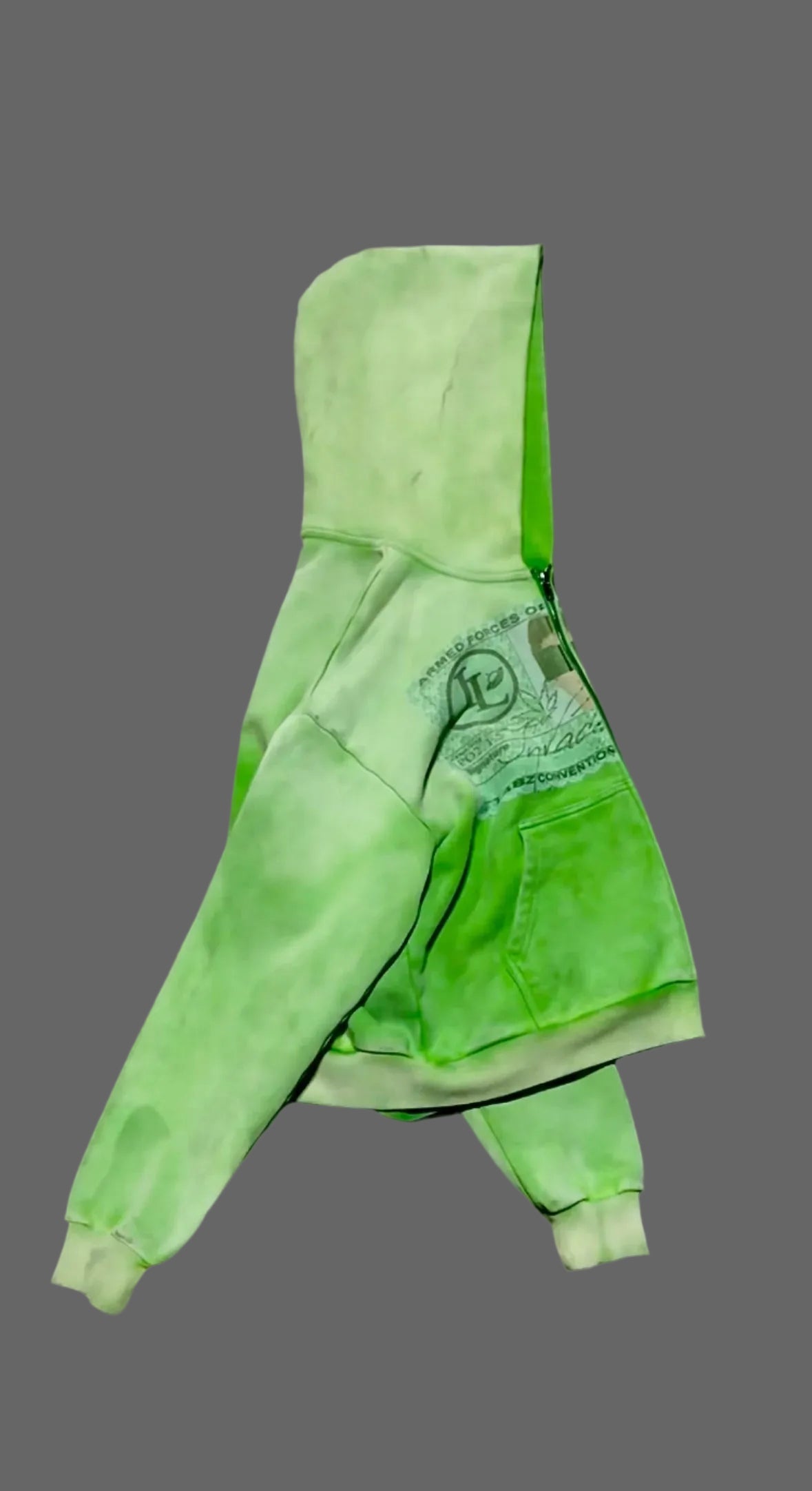 Green "Invader 1" Zip up
