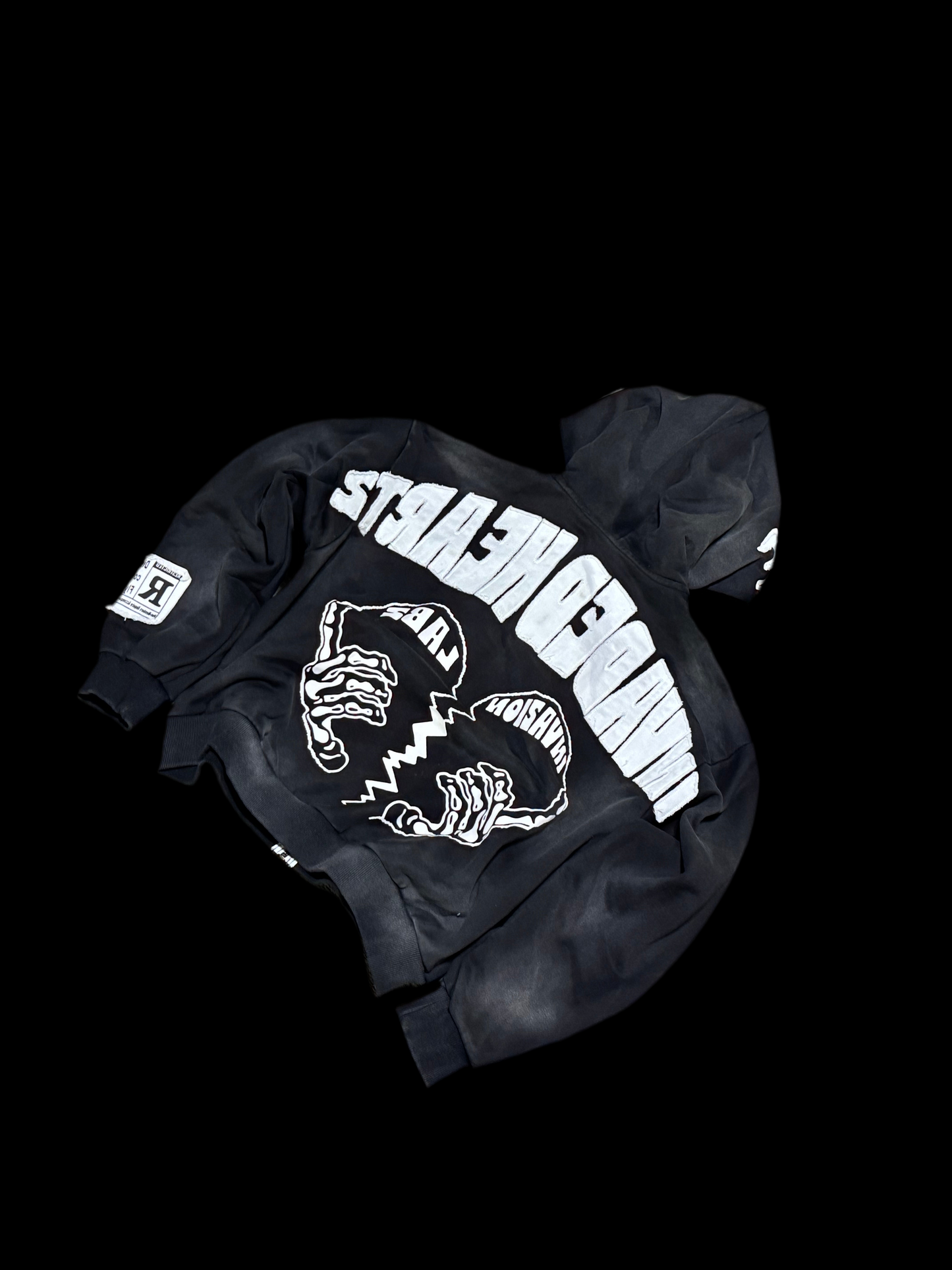 Black "INVADED HEARTZ" Zip up