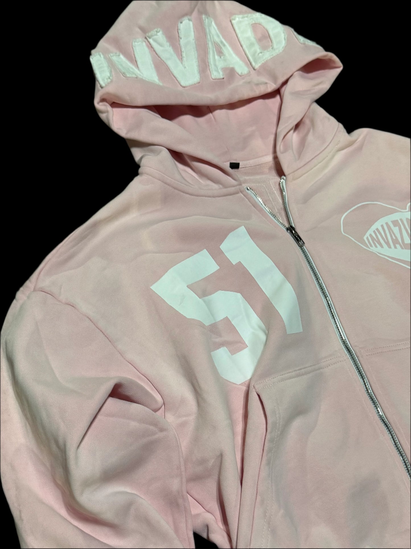 Pink "INVADED HEARTZ" Zip up