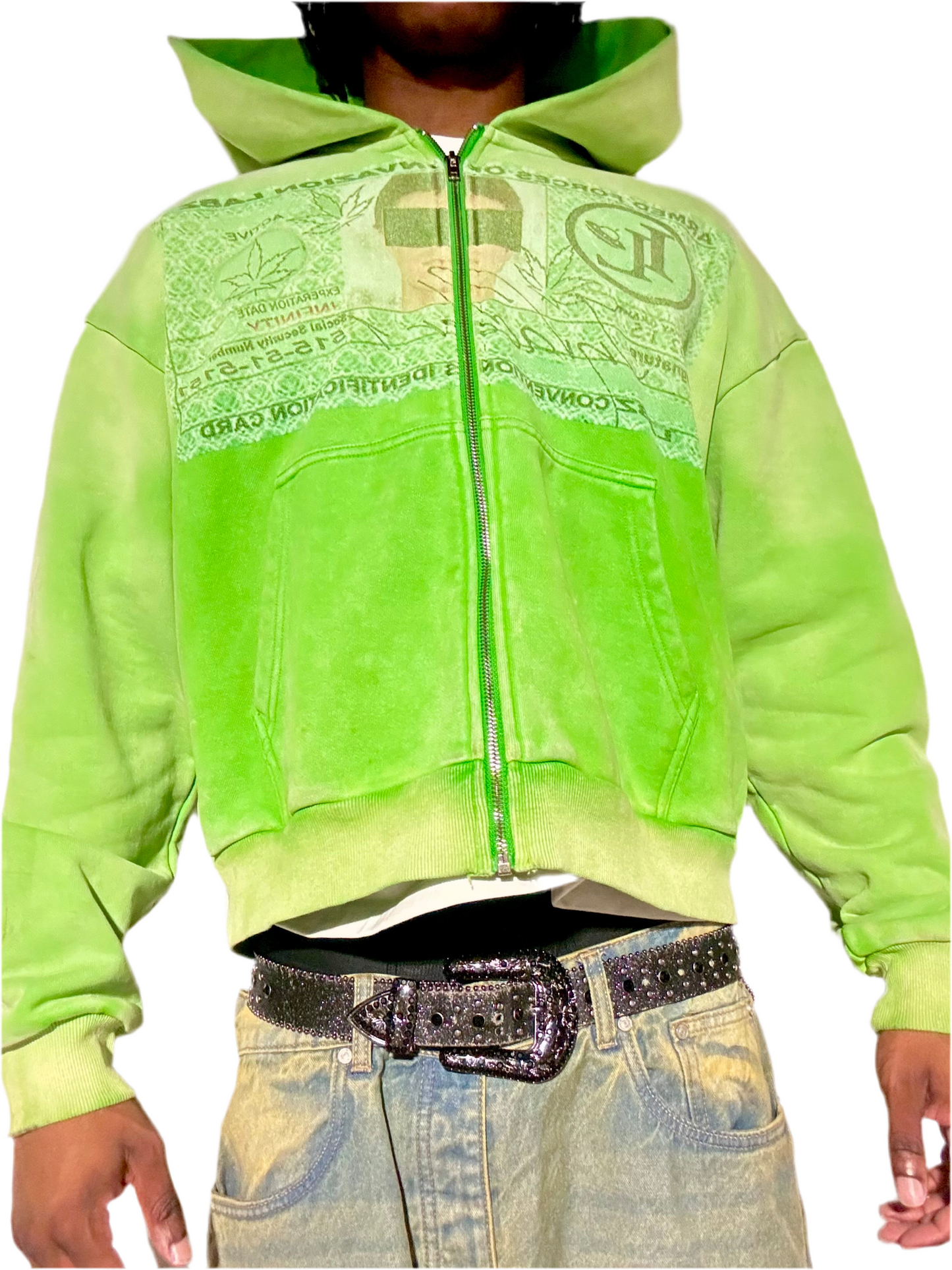 Green "Invader 1" Zip up