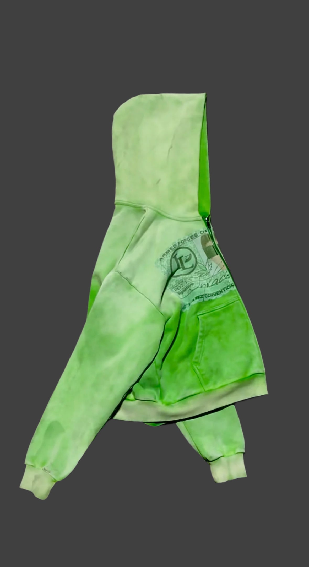 Green "Invader 1" Zip up